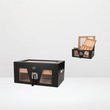 Angelo Humidor Schwarz mit Glas - 02