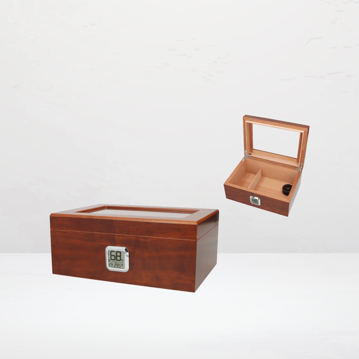 Angelo Humidor mit Glas Braun - 65