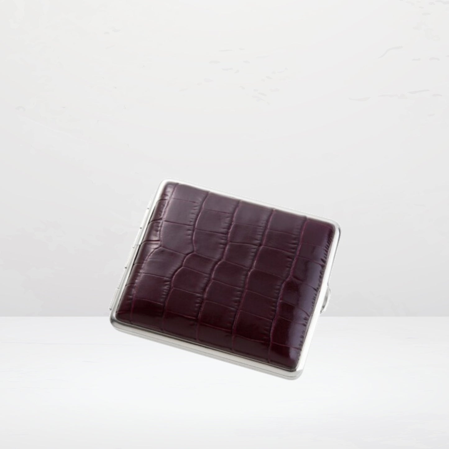 Zigaretten Etui rot crocodile Leder