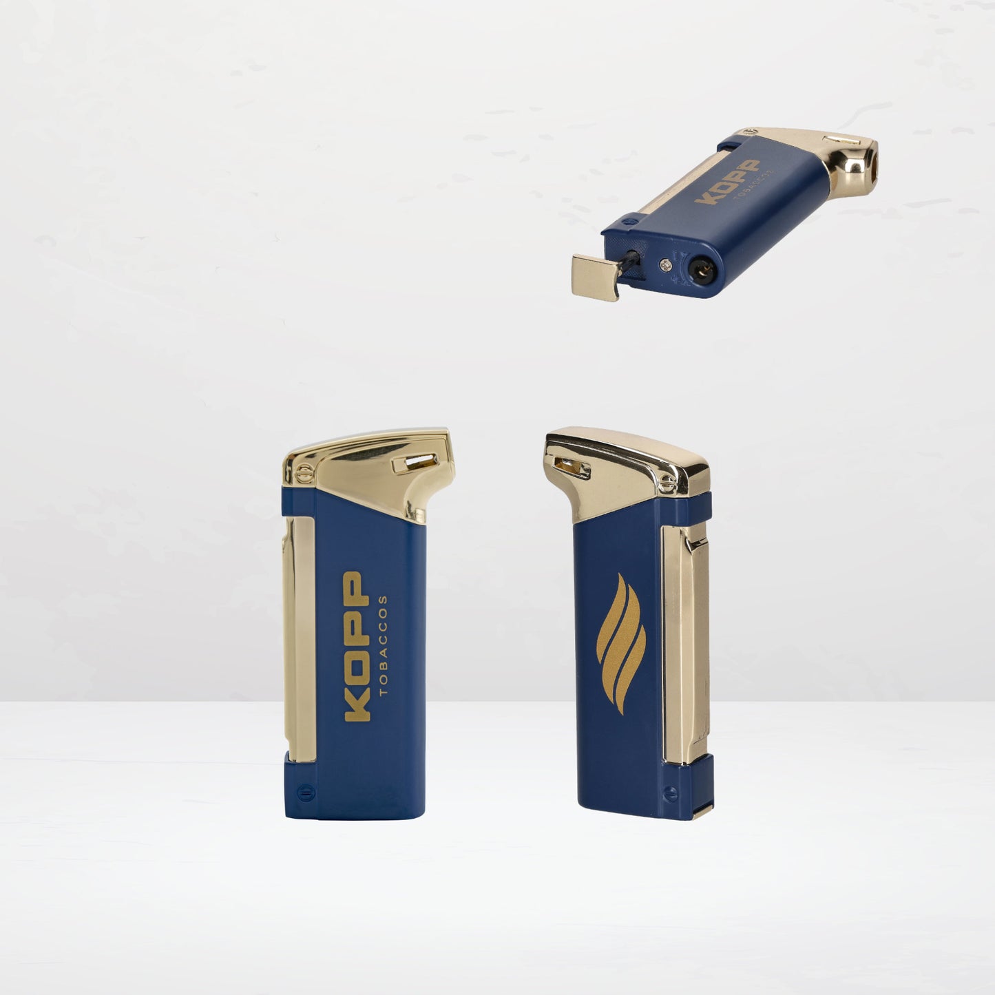 Kopp Pfeifenfeuerzeug blau/gold