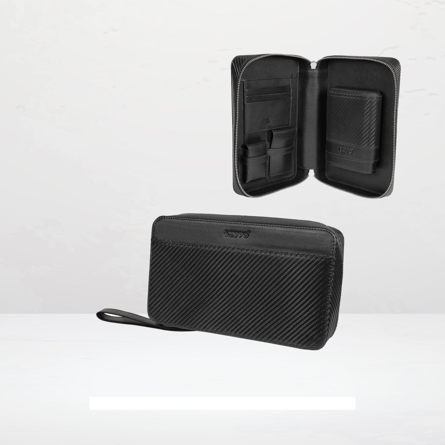 Zippo Travel Cigar Case Black Carbon