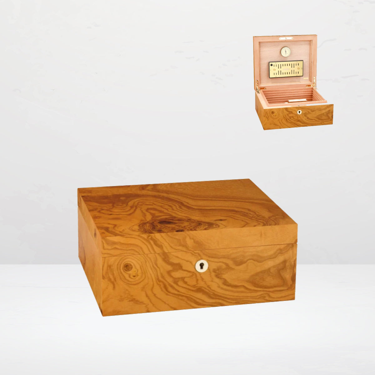 Adorini Humidor Salento Olivenwurzelholz Medium Deluxe - 39