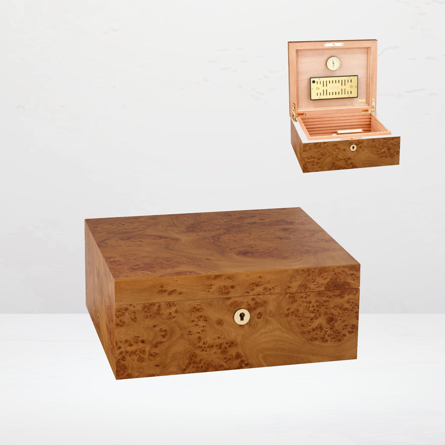 Adorini Humidor Catania Ulmenholz Medium Deluxe - 35
