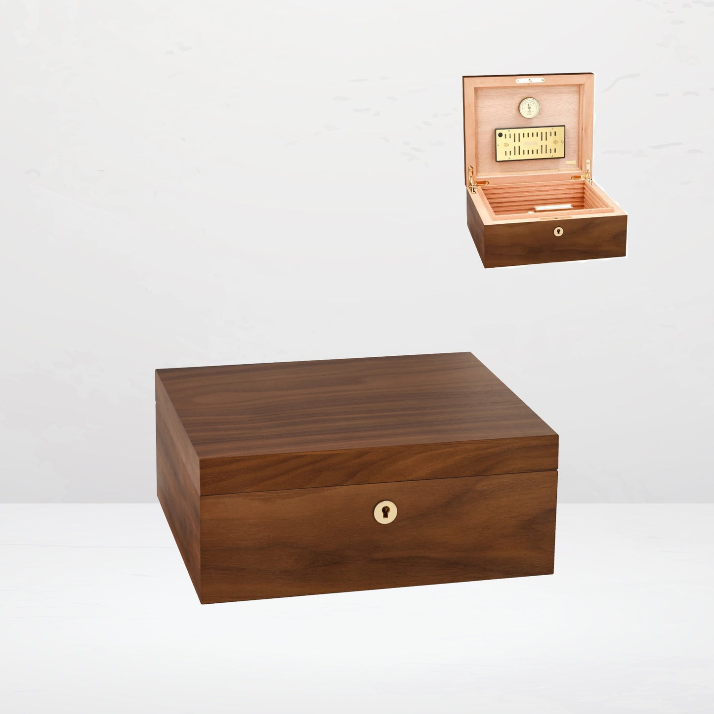 Adorini Humidor Ancona Walnuss Medium Deluxe - 36