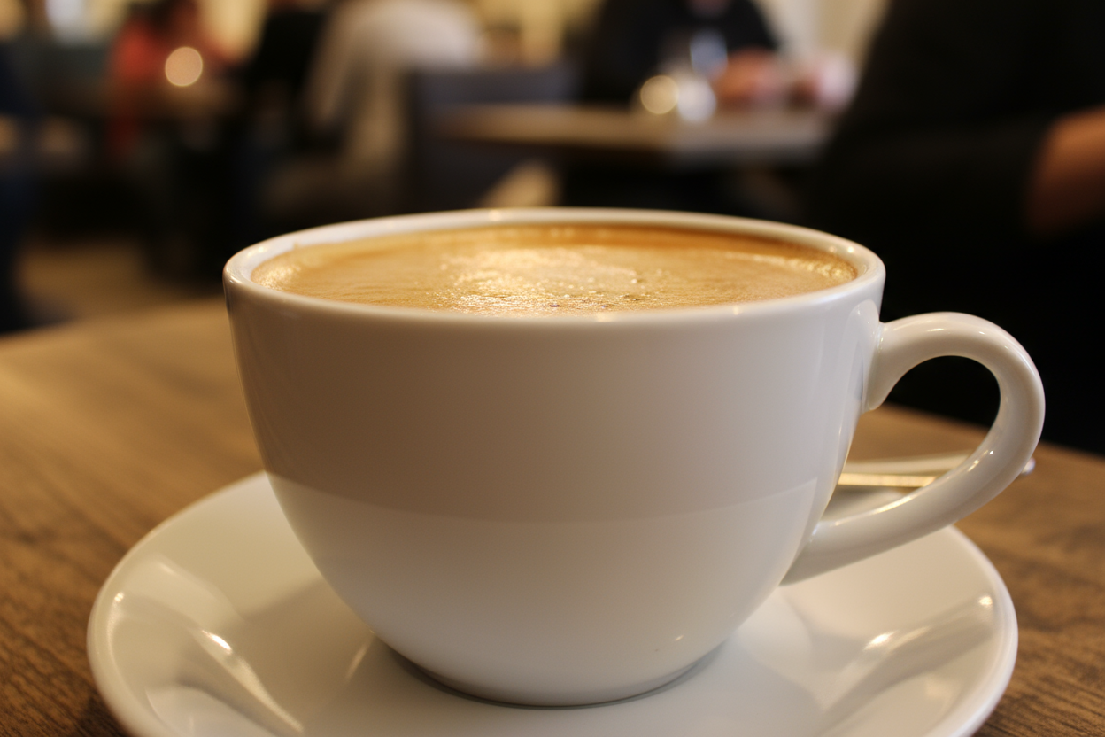 dies ist ein cappuchino, bitte einen normalen Café Crème erstellen
