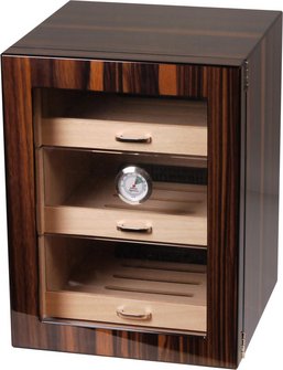 Humidor Schrank m. Acryiltür und 3 Schubladen