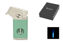 Winjet Feuerzeug Jet mint/titanfarbe mit V Cutter + Dorn + Zigarrenablage