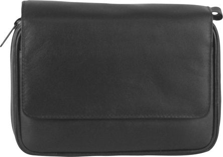 Pfeifentasche Leder schwarz