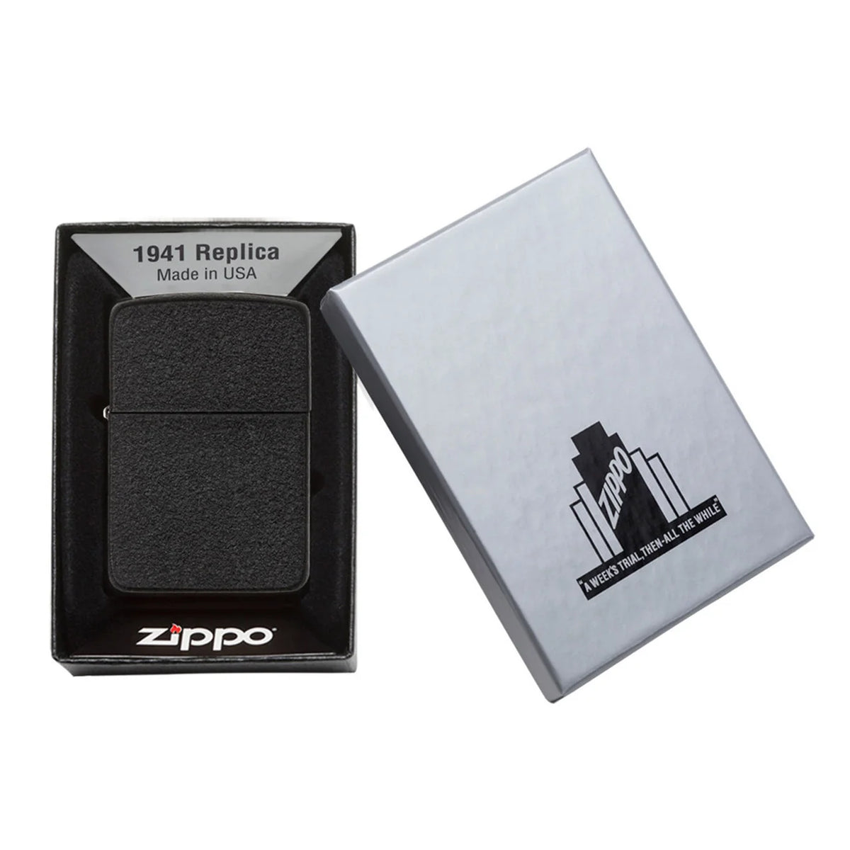 Zippo Replica Black Crackle