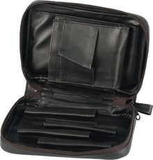 Pfeifentasche Leder schwarz