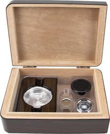 Humidor-Set Walnut Finish Pianolack